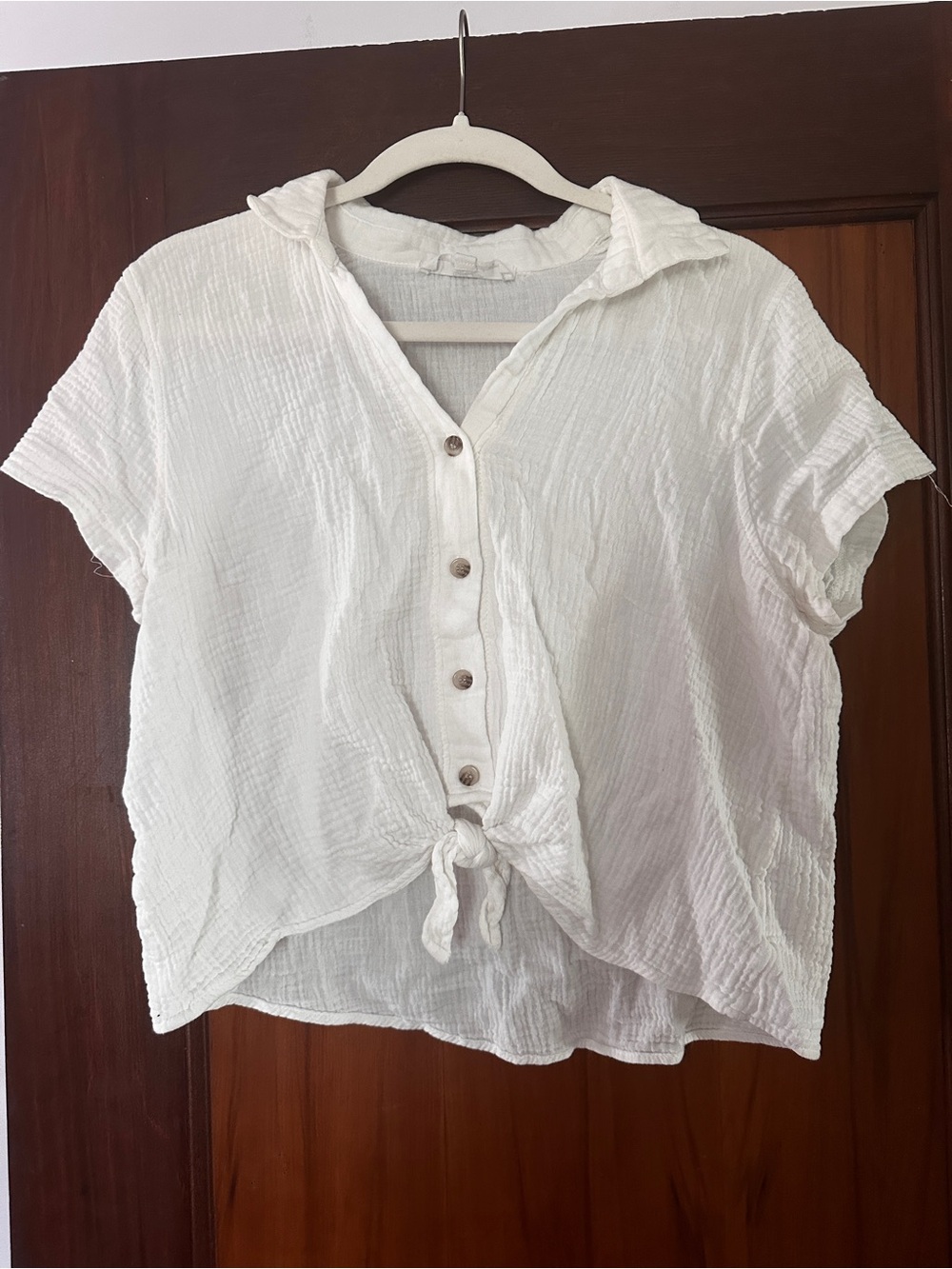 Cropped White Shirt